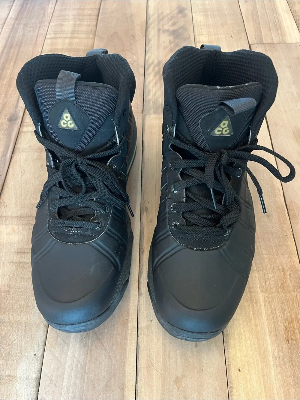 Nike Air Max Posite Bakin Boot Triple Black Size 11